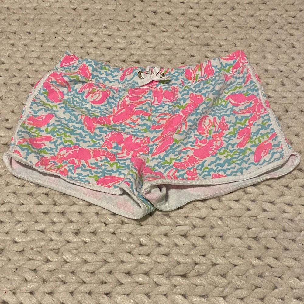 Lily Pulitzer lobster print sweat shorts